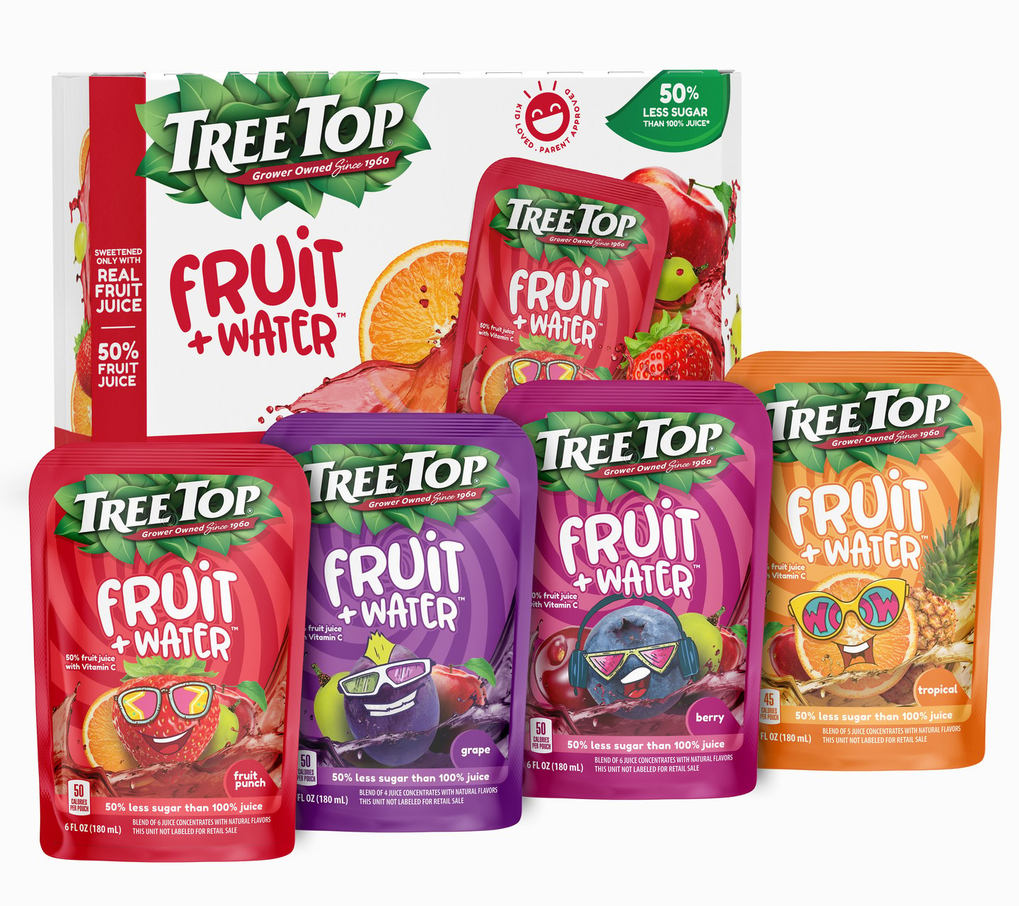 Tree Top Fruit+Water Pouches