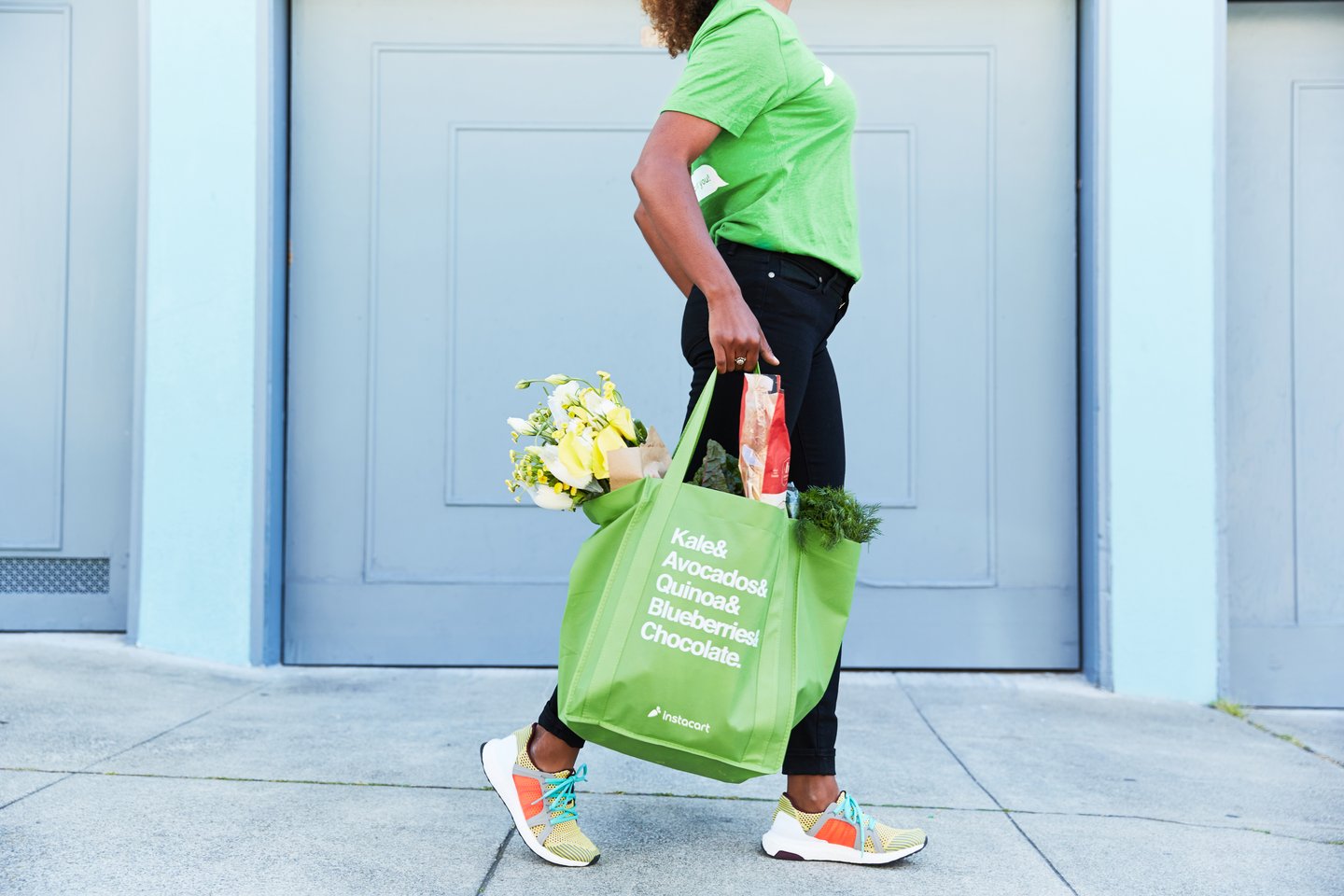 Roughly 70% of Instacart shoppers are women, serving a customer base that's more than 80% female.