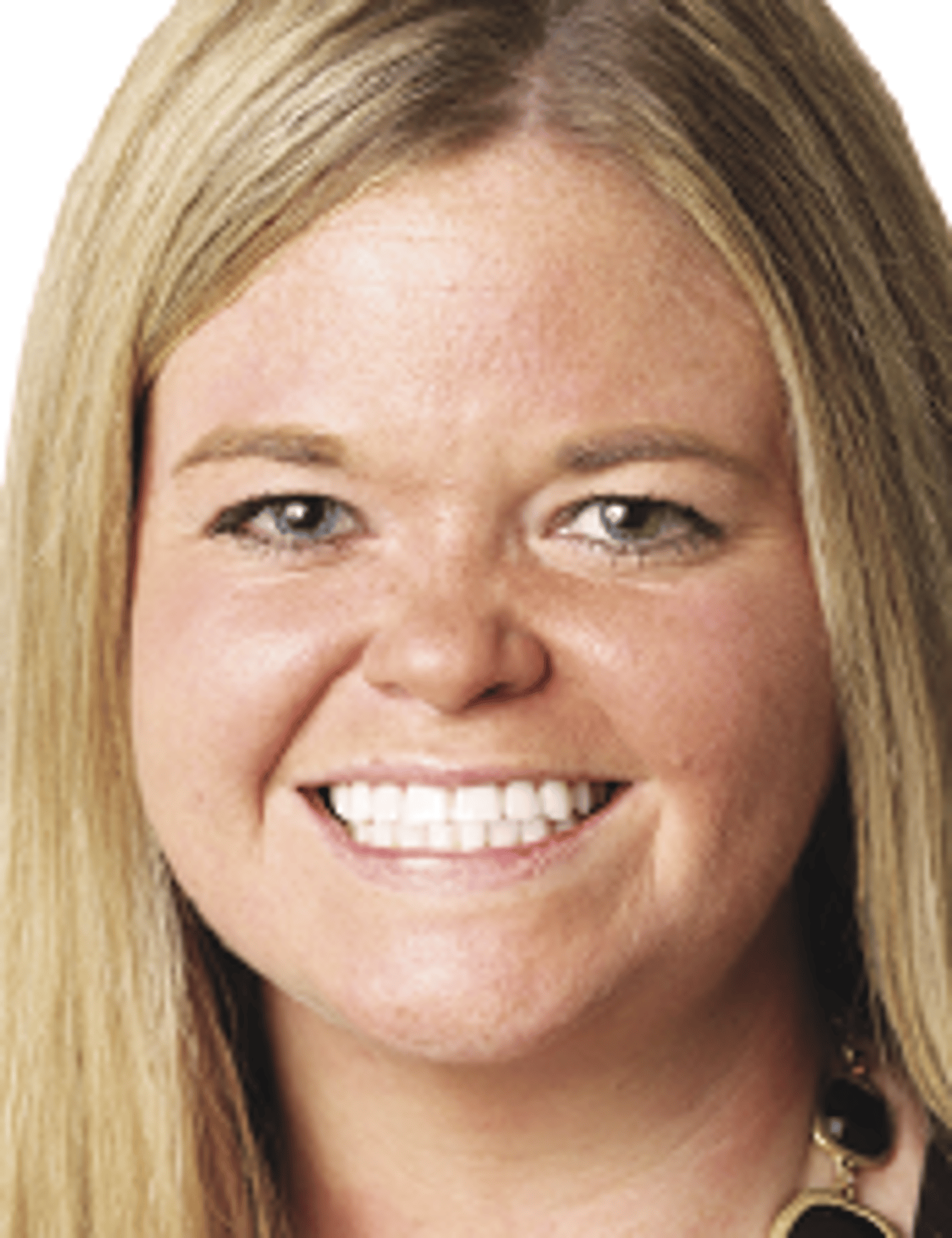 a close up of a woman who is smiling at the camera