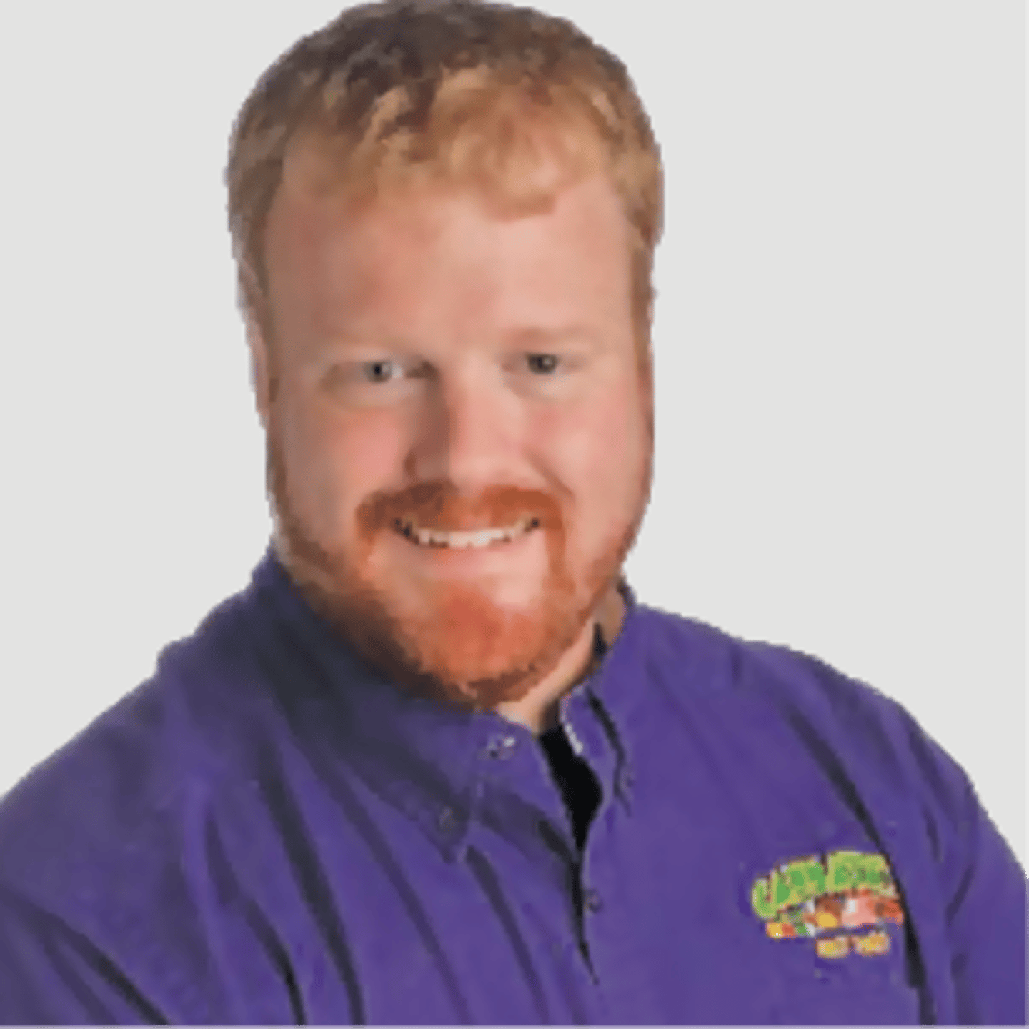 a man wearing a blue shirt