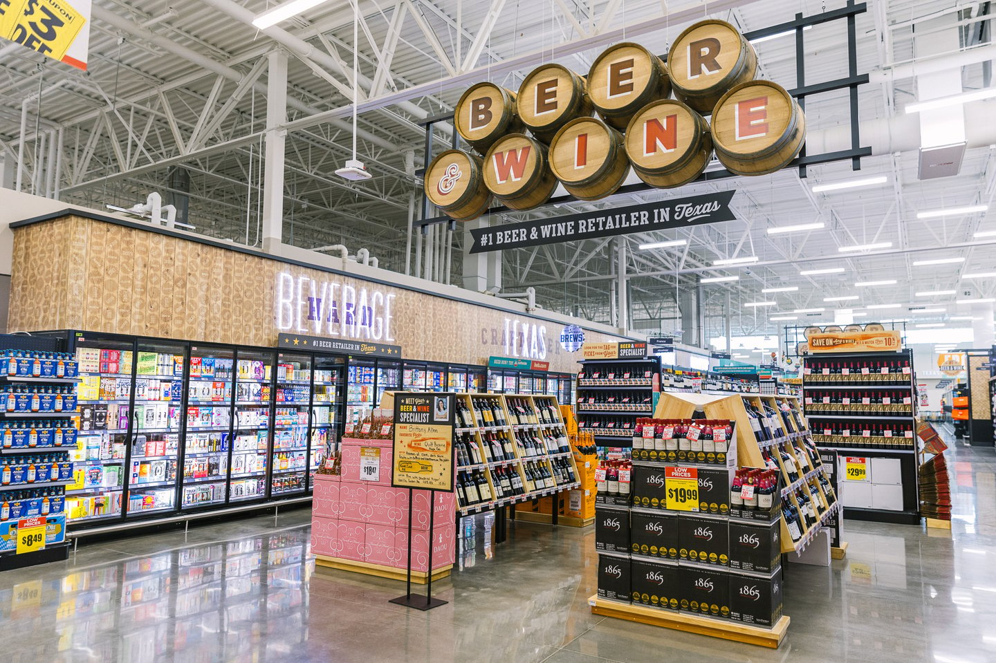 HEB Allen wine and beer