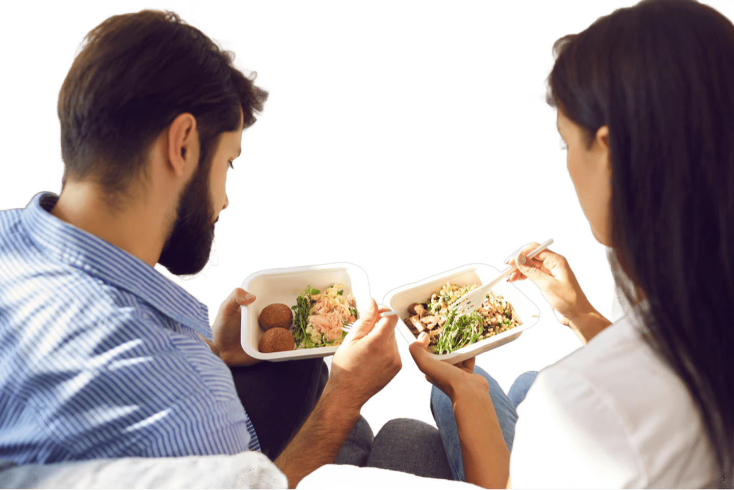 Couple Enjoying Healthy Meals Main Image