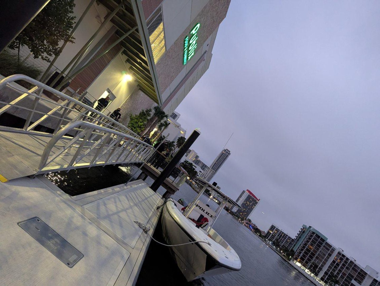 Boat dock at Publix