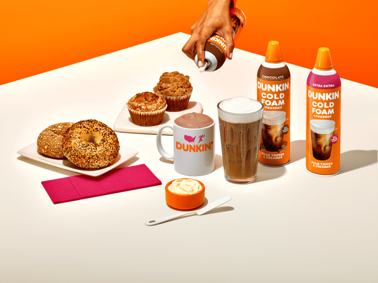 Dunkin' Cold Foam Creamers Hero Image Main Image