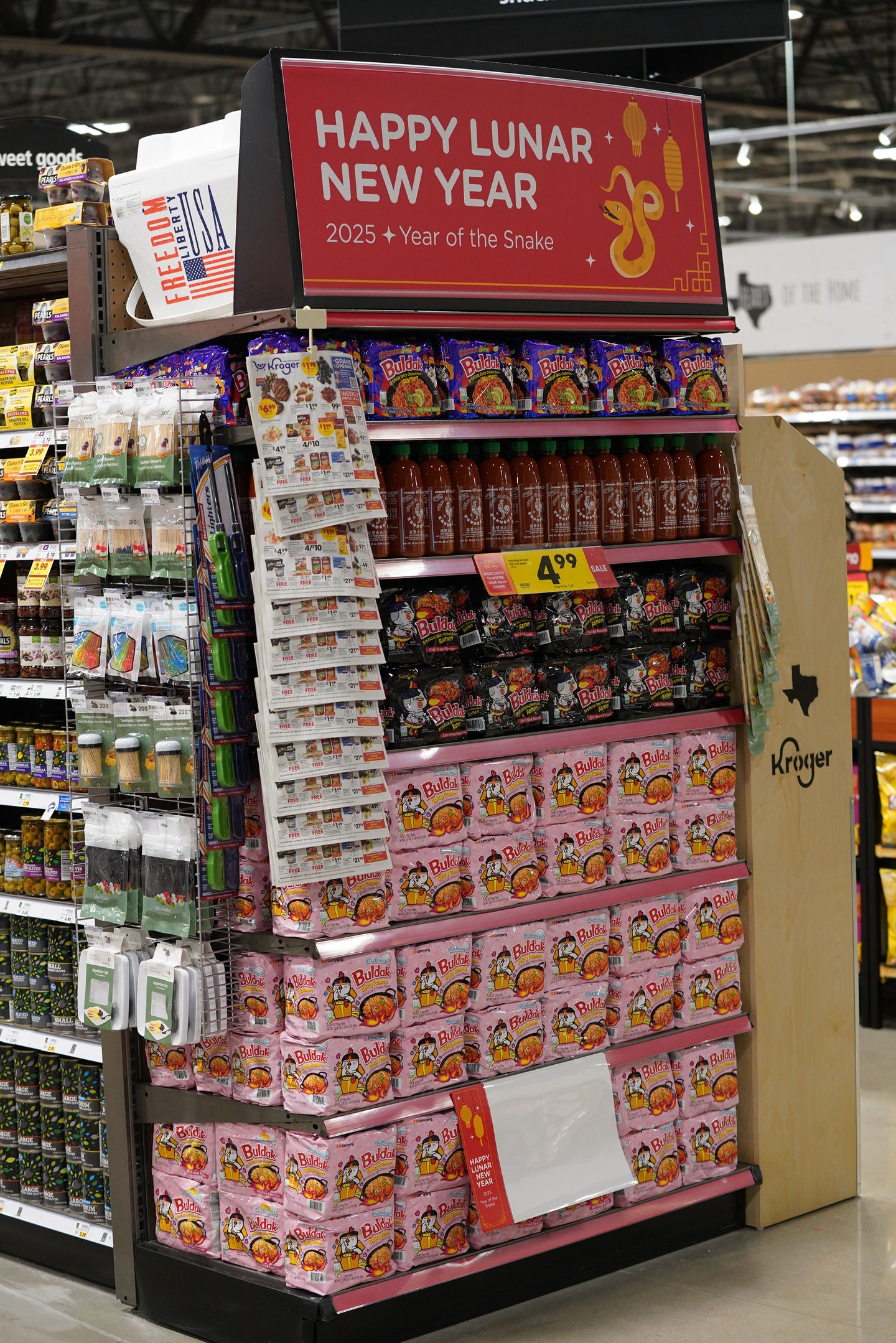 Kroger Marketplace Plano Texas Grand Opening Asian End Cap Carousel