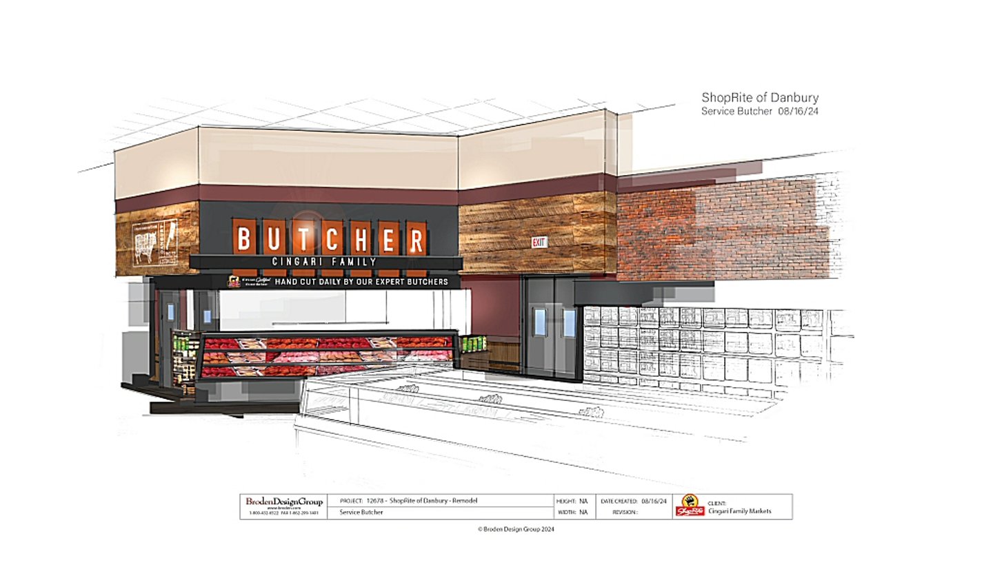 Rendering of meat department at ShopRite of Danbury. Credit: Broden Design Group