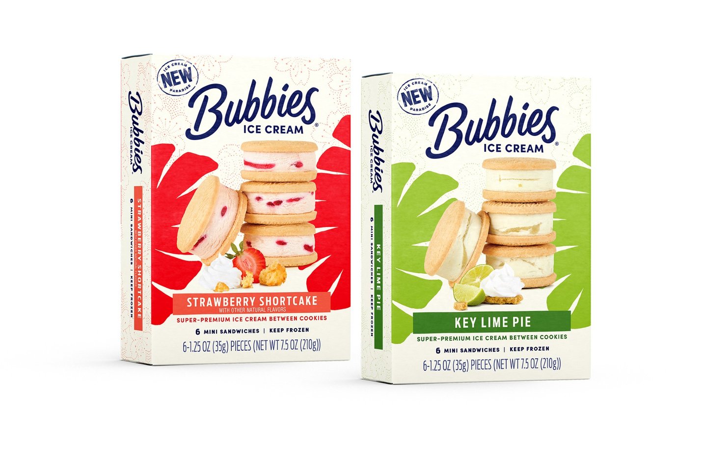 Bubbies Ice Cream Mini Ice Cream Cookie Sandwiches Main Image