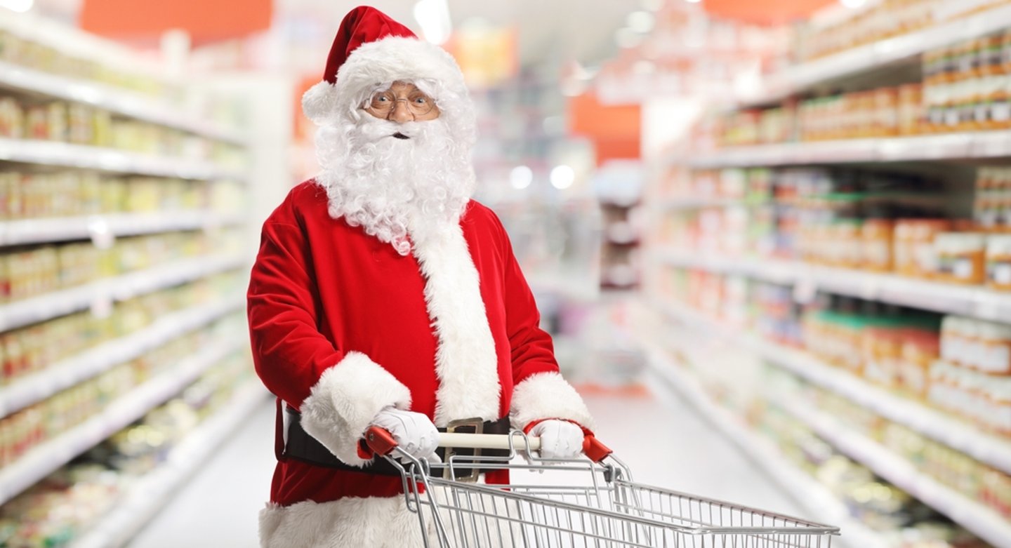 Santa Claus in Supermarket Main Image