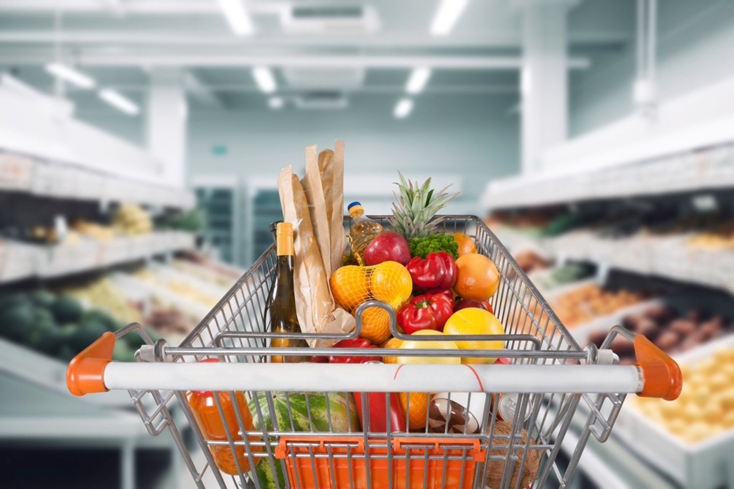 Shopping Cart Grocery Aisle Main Image