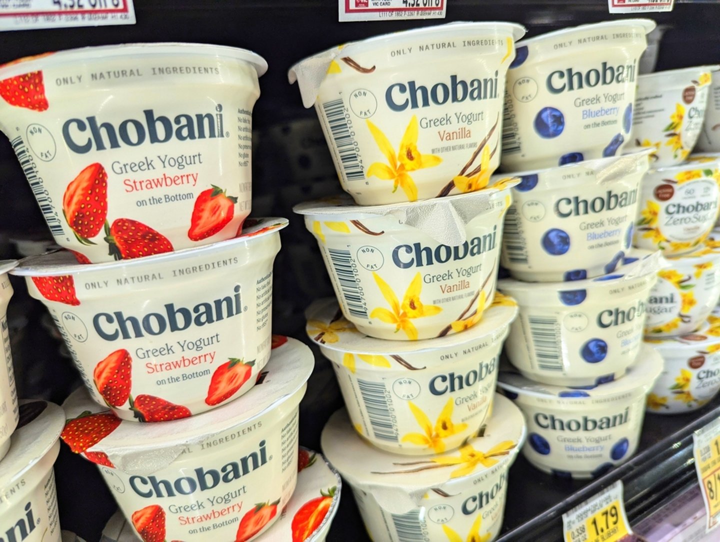 Chobani Yogurt on Shelf Main Image