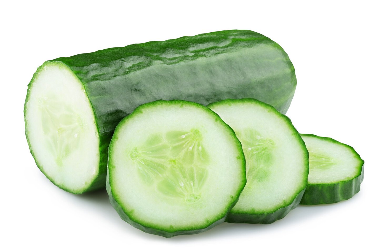 ripe cucumber isolated on white background clipping path; Shutterstock ID 1391879507