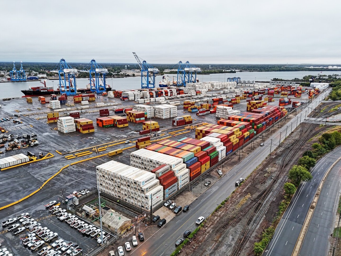 Philadelphia, Pennsylvania - September 28, 2024 - Philly Port On the Verge of a Port Strike ; Shutterstock ID 2523402933