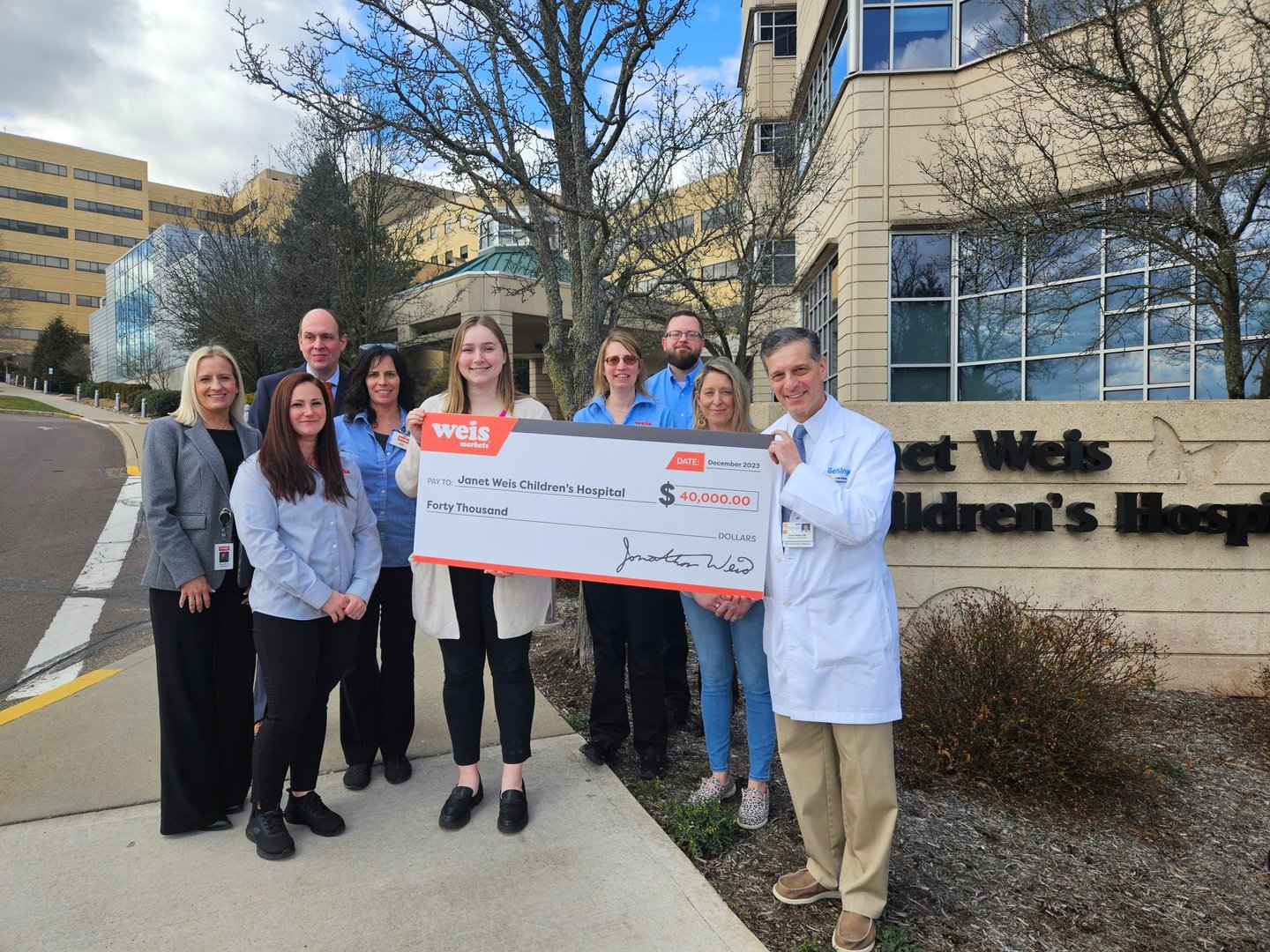 Hospital donation to Weis