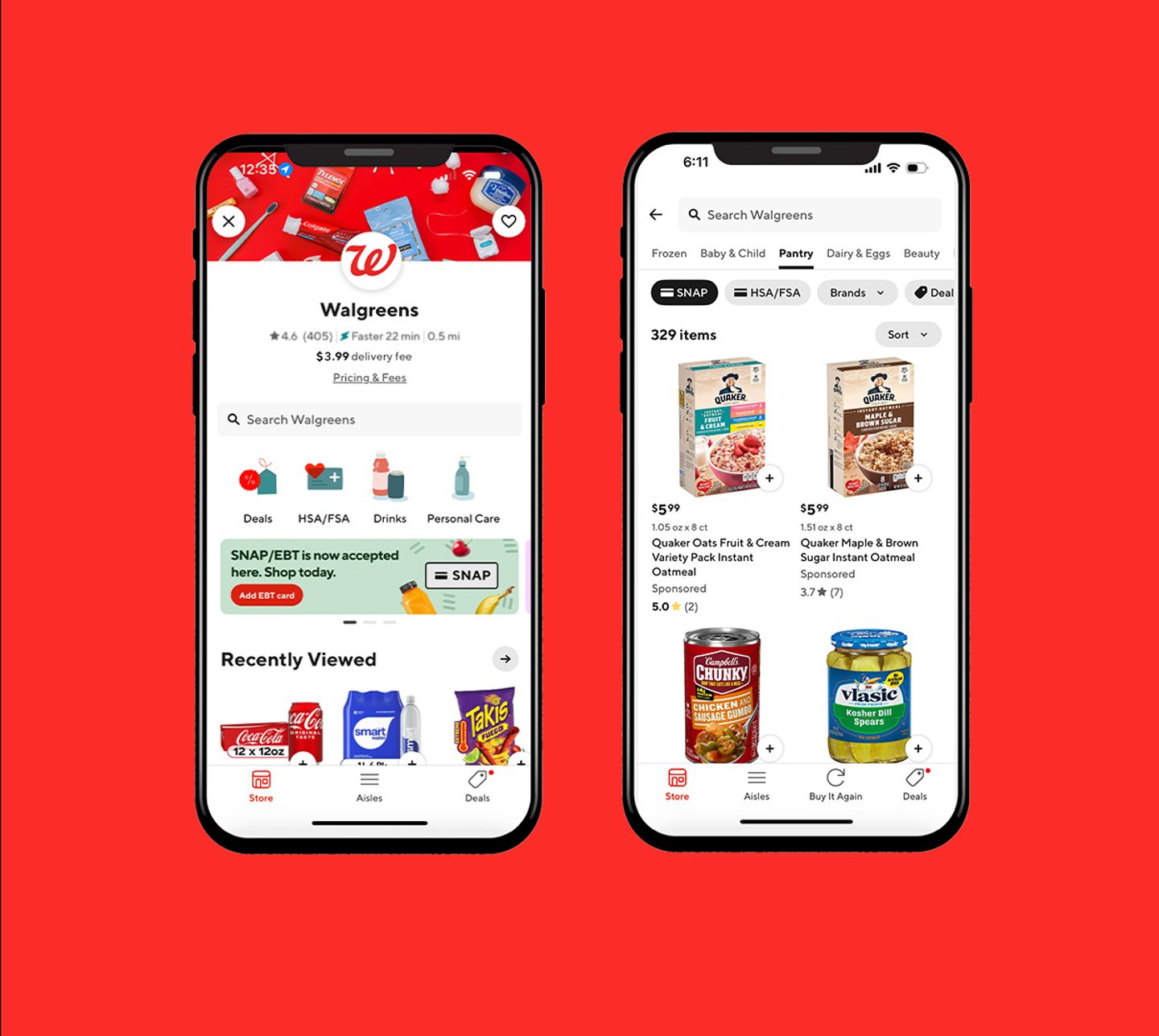 DoorDash Walgreens app