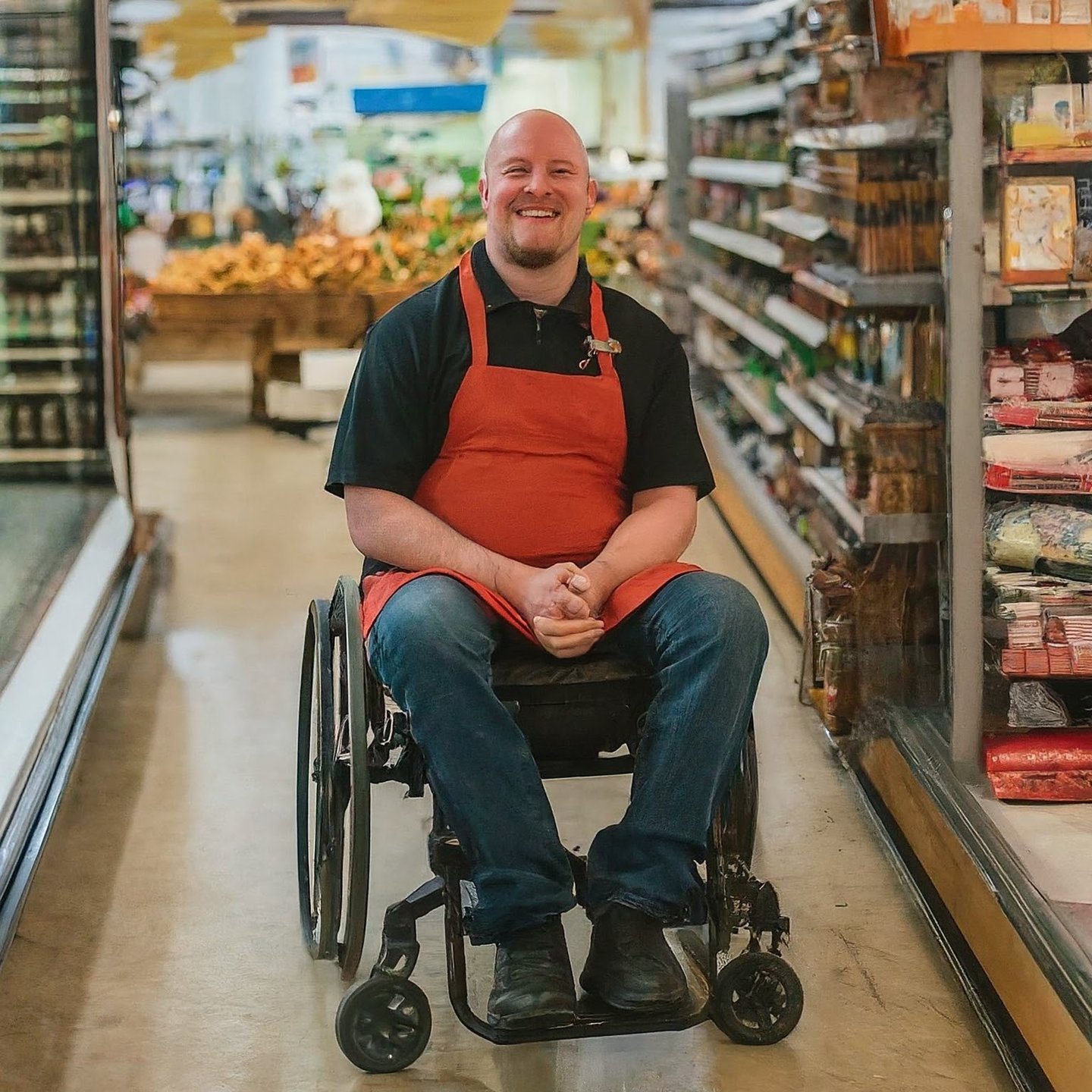 Disabled Supermarket Worker Main Image