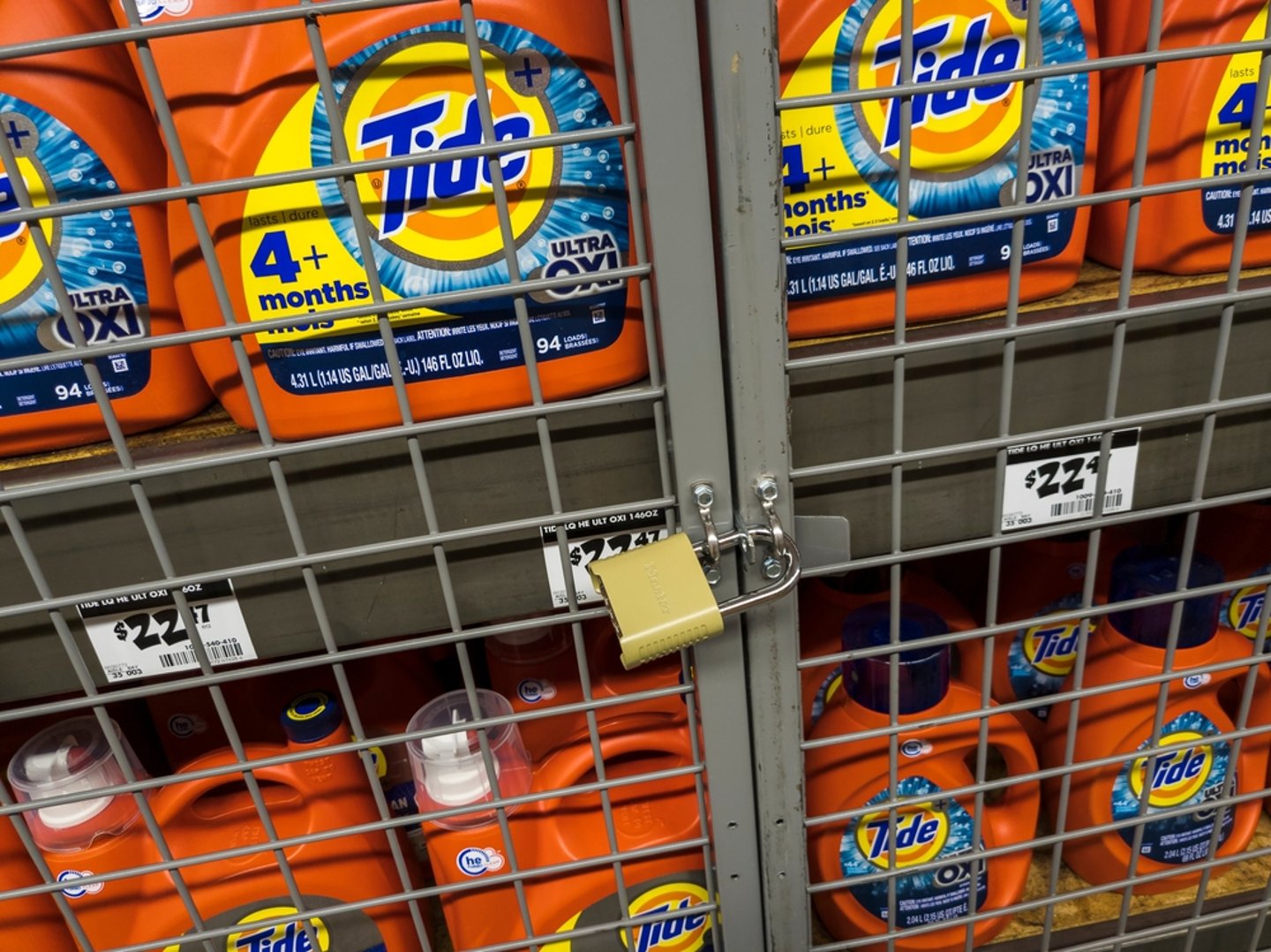 Locked up detergent