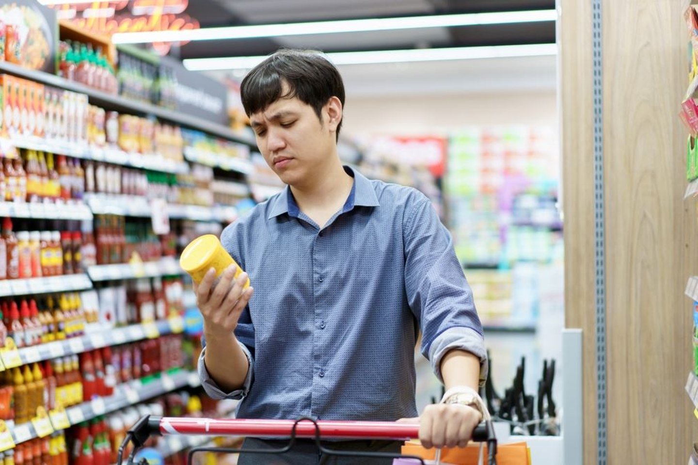 Shopper making decision