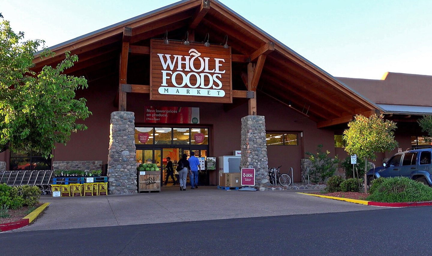 Whole Foods market natural organic products storefront entrance, Sedona Arizona USA, June 2, 2019; Shutterstock ID 1429018373