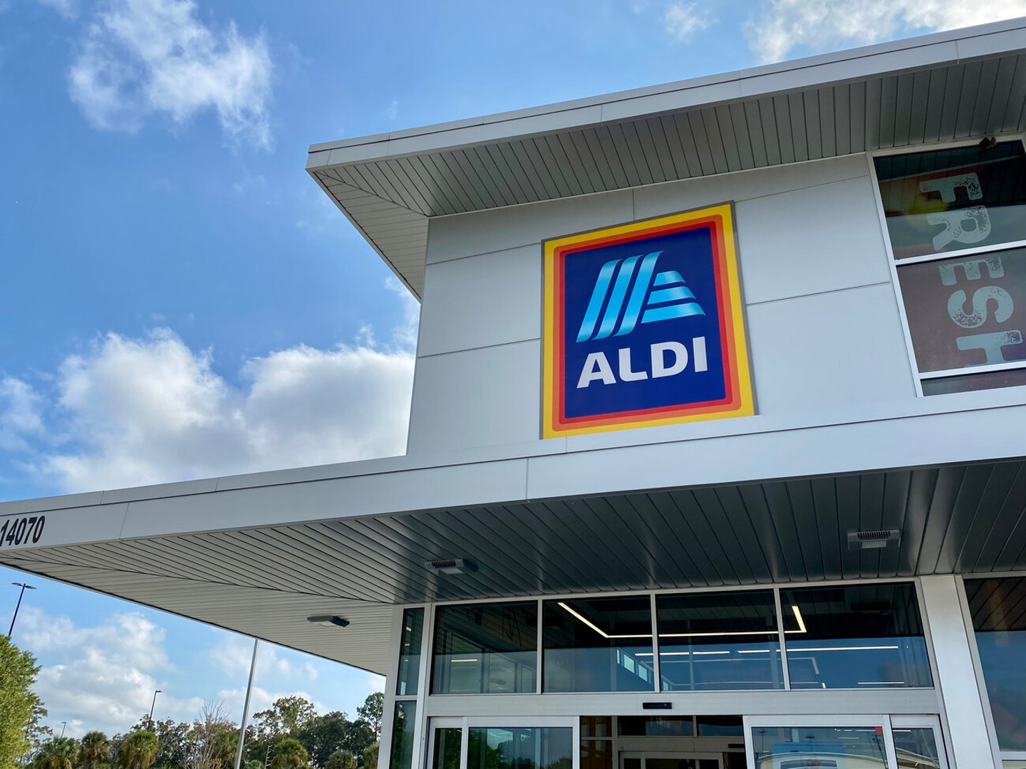 Savannah Georgia/United States-Oct 26 2020 :The exterior view of ALDI store located at Savannah Georgia.Aldi is the common brand of two German family-owned discount supermarket chains. ; Shutterstock ID 1841486359