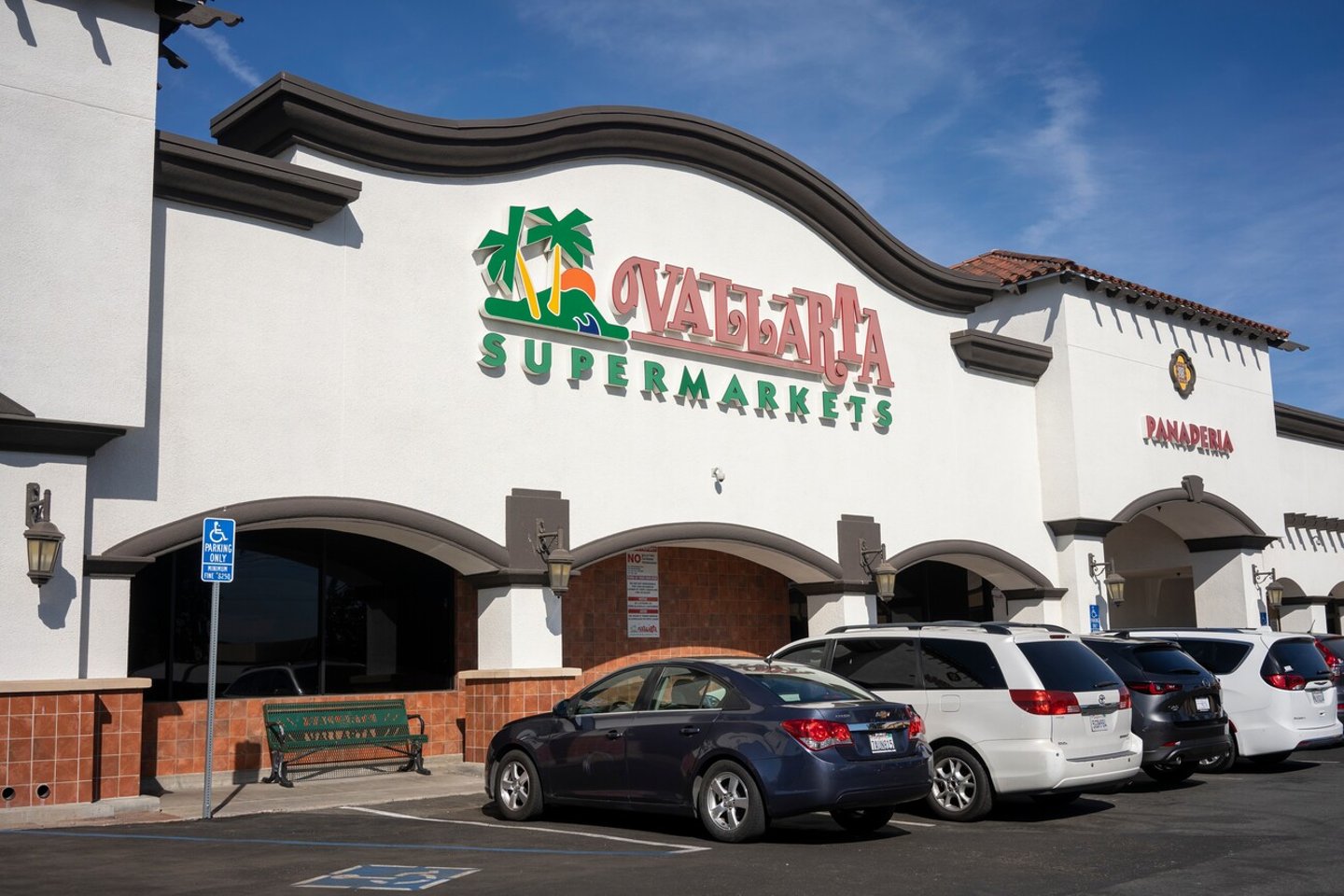 Santa Clarita, CA, USA - Mar 26, 2022: The Vallarta Supermarkets store in the Valencia neighborhood in Santa Clarita. Vallarta Supermarkets is a chain that caters to Latino population of California.; Shutterstock ID 2146411647