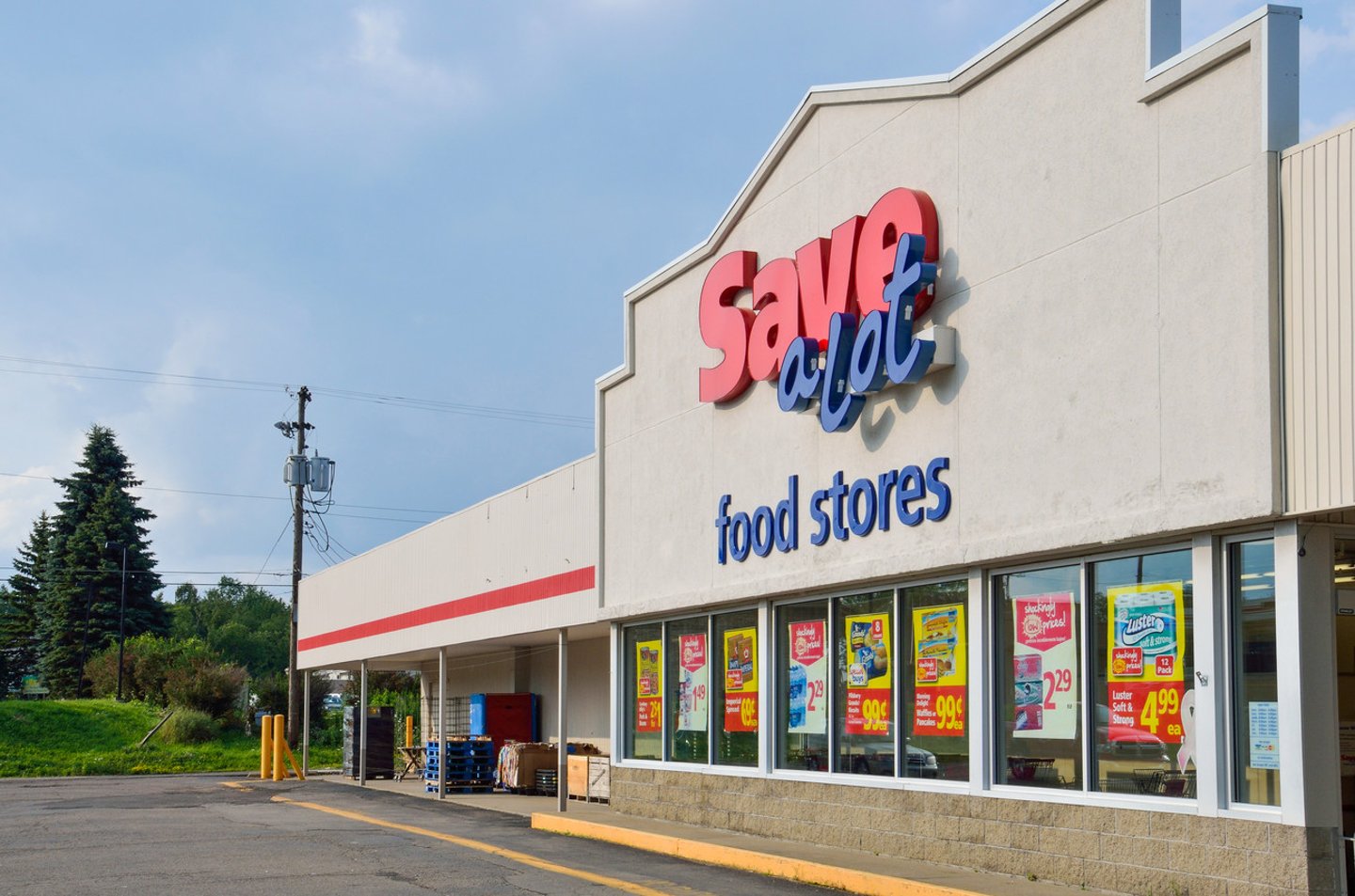 Kane, USA - July 21, 2014: Save a lot discount grocery food store exterior; Shutterstock ID 513980707